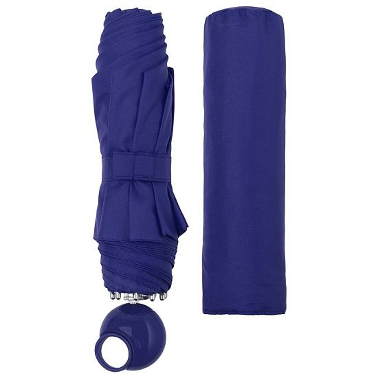 Зонт складной Floyd с кольцом, синий - подробное фото