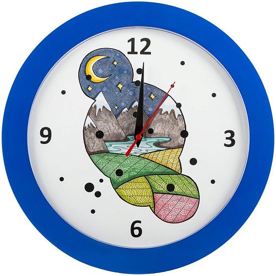 Часы настенные «Горы», синие - подробное фото