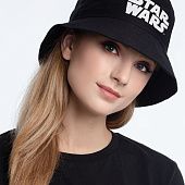 Панама Star Wars, черная с белым - фото