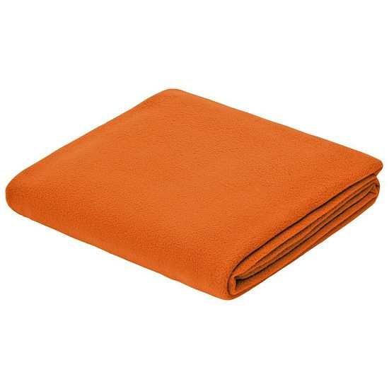 Флисовый плед Warm&Peace, оранжевый - подробное фото