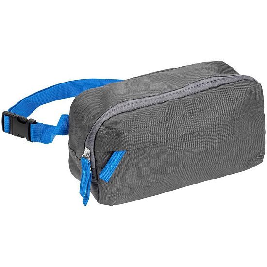 Поясная сумка Sensa, серая с синим - подробное фото