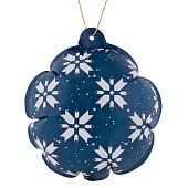 Новогодний самонадувающийся шарик «Скандик», синий - фото
