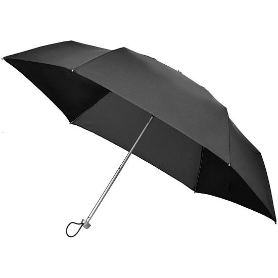 Складной зонт Alu Drop S, 3 сложения, механический, черный - подробное фото