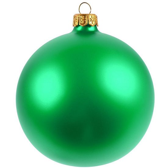 Елочный шар Gala Matt в коробке, 10 см, зеленый - подробное фото