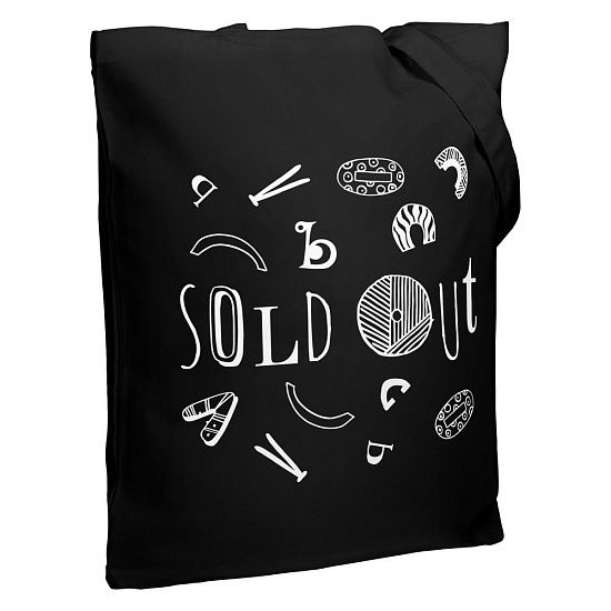 Холщовая сумка Sold Out, черная - подробное фото