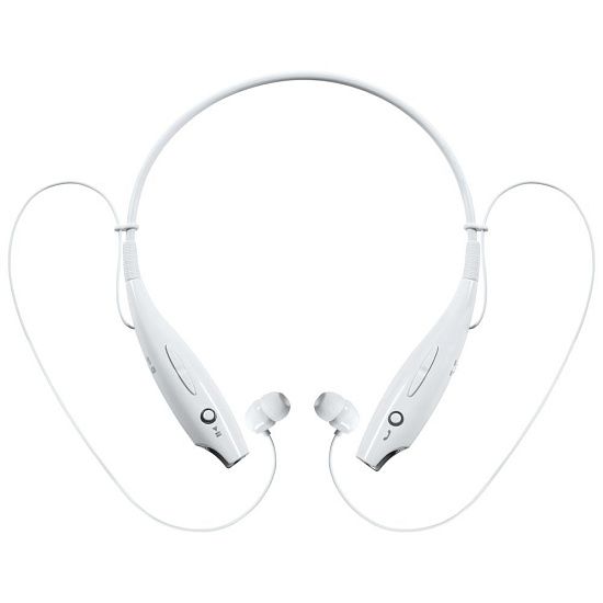 Bluetooth наушники stereoBand, белые - подробное фото