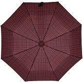 Складной зонт Wood Classic S, красный в клетку - фото