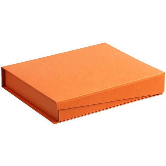 Коробка Duo под ежедневник и ручку, оранжевая - подробное фото