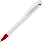 Ручка шариковая Beo Sport, белая с красным - фото