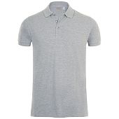 Рубашка поло мужская PHOENIX MEN, серый меланж - фото
