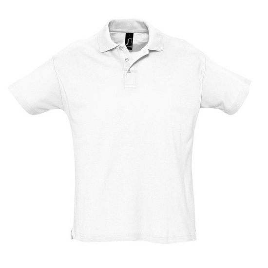 Рубашка поло мужская SUMMER 170, белая - подробное фото