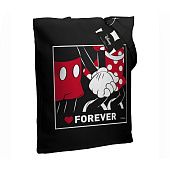 Холщовая сумка «Микки и Минни. Love Forever», черная - фото