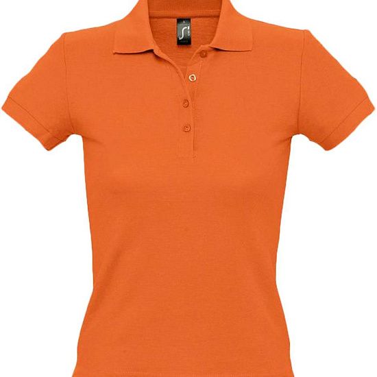 Рубашка поло женская PEOPLE 210, оранжевая - подробное фото