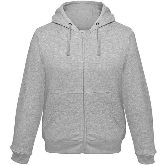 Толстовка мужская Hooded Full Zip серый меланж - подробное фото