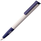 Ручка шариковая Senator Super Soft, белая с синим - фото