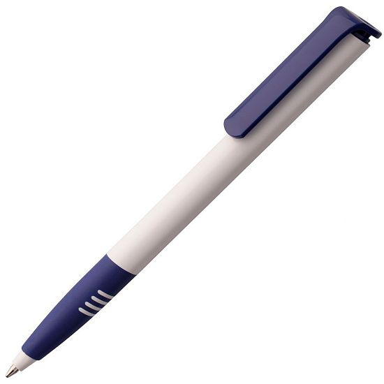 Ручка шариковая Senator Super Soft, белая с синим - подробное фото