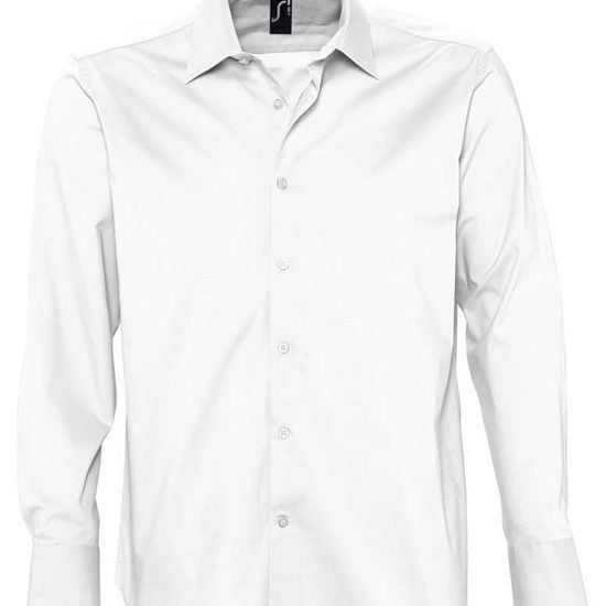 Рубашка мужская с длинным рукавом BRIGHTON, белая - подробное фото