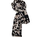 Шарф QR-code , песочный/черный