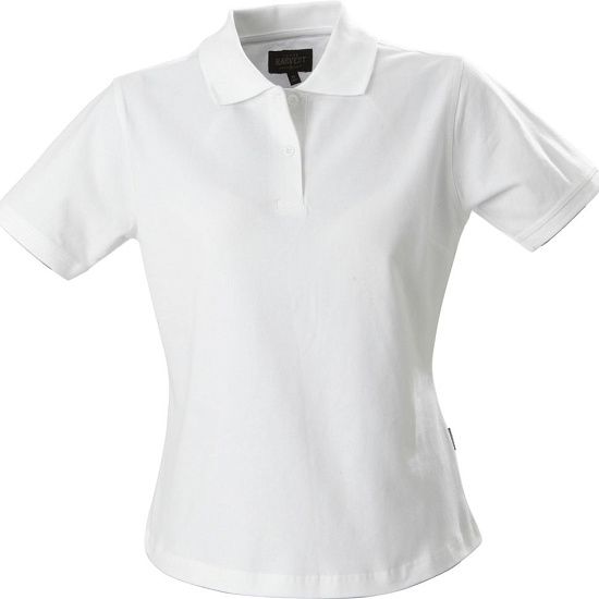 Рубашка поло стретч женская ALBATROSS, белая - подробное фото