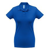 Рубашка поло женская ID.001 ярко-синяя - фото