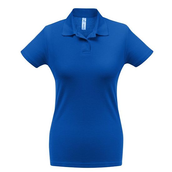 Рубашка поло женская ID.001 ярко-синяя - подробное фото