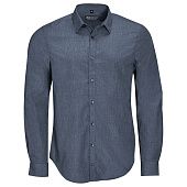 Рубашка BARNET MEN синий меланж (джинс) - фото