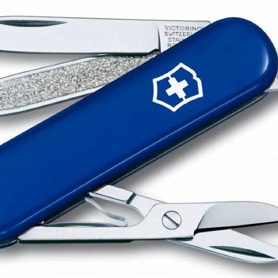 Нож-брелок Classic 58 с отверткой, синий - подробное фото