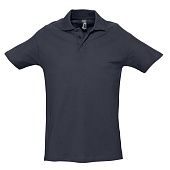 Рубашка поло мужская SPRING 210 темно-синяя (navy) - фото
