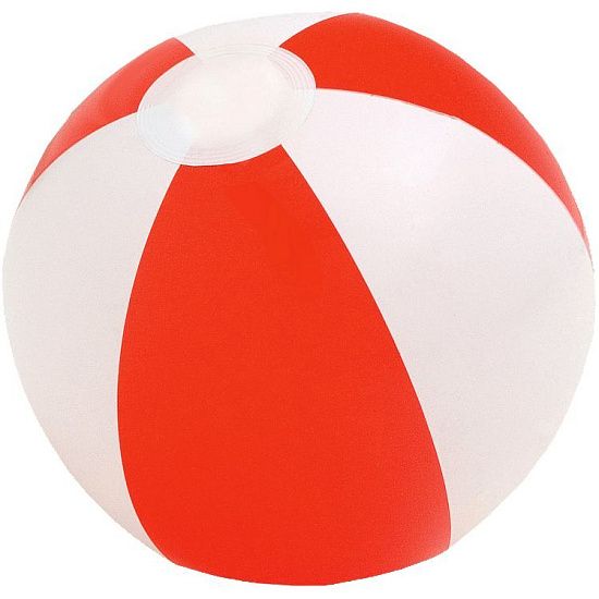 Надувной пляжный мяч Cruise, красный с белым - подробное фото