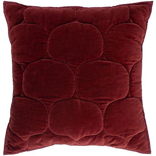 Чехол на подушку«Хвойное утро», квадратный, бордовый - подробное фото