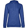 Толстовка с капюшоном женская Hoodie, ярко-синий меланж