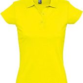 Рубашка поло женская Prescott Women 170, желтая (лимонная) - фото