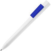 Ручка шариковая Swiper SQ, белая с синим - фото