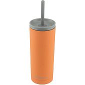 Термостакан Superb Sippy с трубочкой, оранжевый - фото