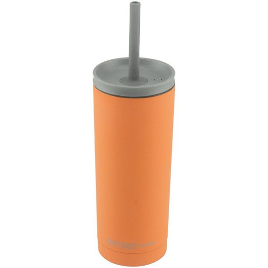 Термостакан Superb Sippy с трубочкой, оранжевый - подробное фото