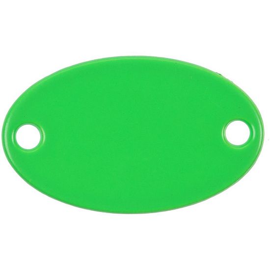 Шильдик металлический Alfa Oval, зеленый неон - подробное фото