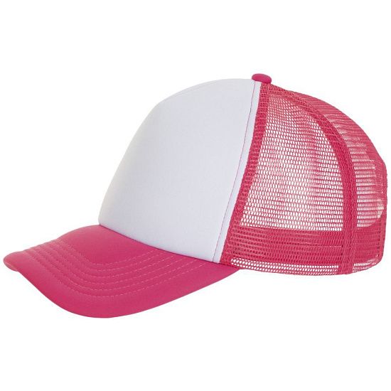 Бейсболка BUBBLE, розовый неон с белым - подробное фото