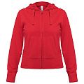 Толстовка женская Hooded Full Zip красная