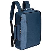 Рюкзак для ноутбука 2 в 1 twoFold, синий с темно-синим - фото