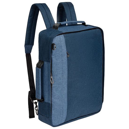 Рюкзак для ноутбука 2 в 1 twoFold, синий с темно-синим - подробное фото