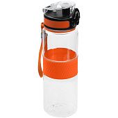 Бутылка для воды Fata Morgana, прозрачная с оранжевым - фото