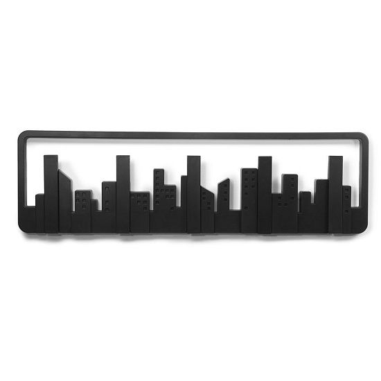 Вешалка настенная Skyline, черная - подробное фото
