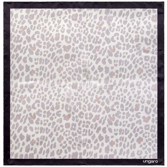 Платок Leopardo Silk, серый - подробное фото