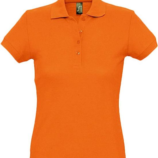 Рубашка поло женская PASSION 170, оранжевая - подробное фото