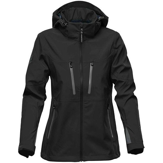 Куртка софтшелл женская Patrol, черная с серым - подробное фото