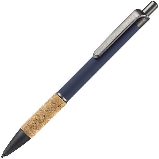 Ручка шариковая Cork, синяя - подробное фото