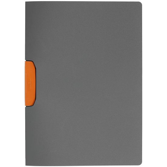 Папка Duraswing Color, серая с оранжевым клипом - подробное фото