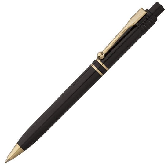 Ручка шариковая Raja Gold, черная - подробное фото
