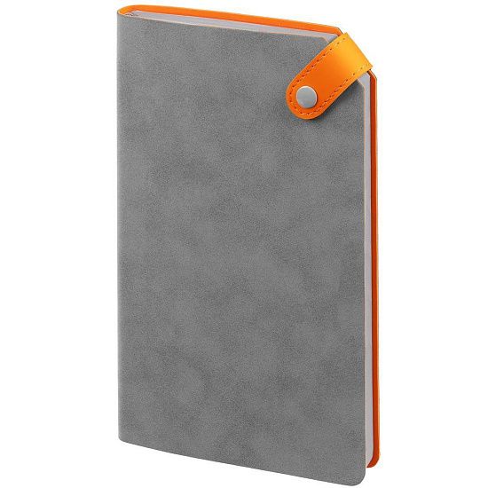 Ежедневник Corner, недатированный, серый с оранжевым - подробное фото