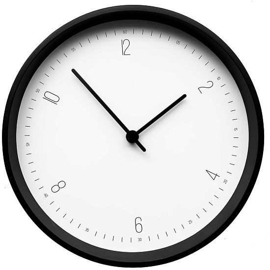 Часы настенные Lyce, белые с черным - подробное фото